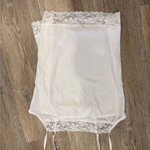 Elegant White Lace Trim Camisole